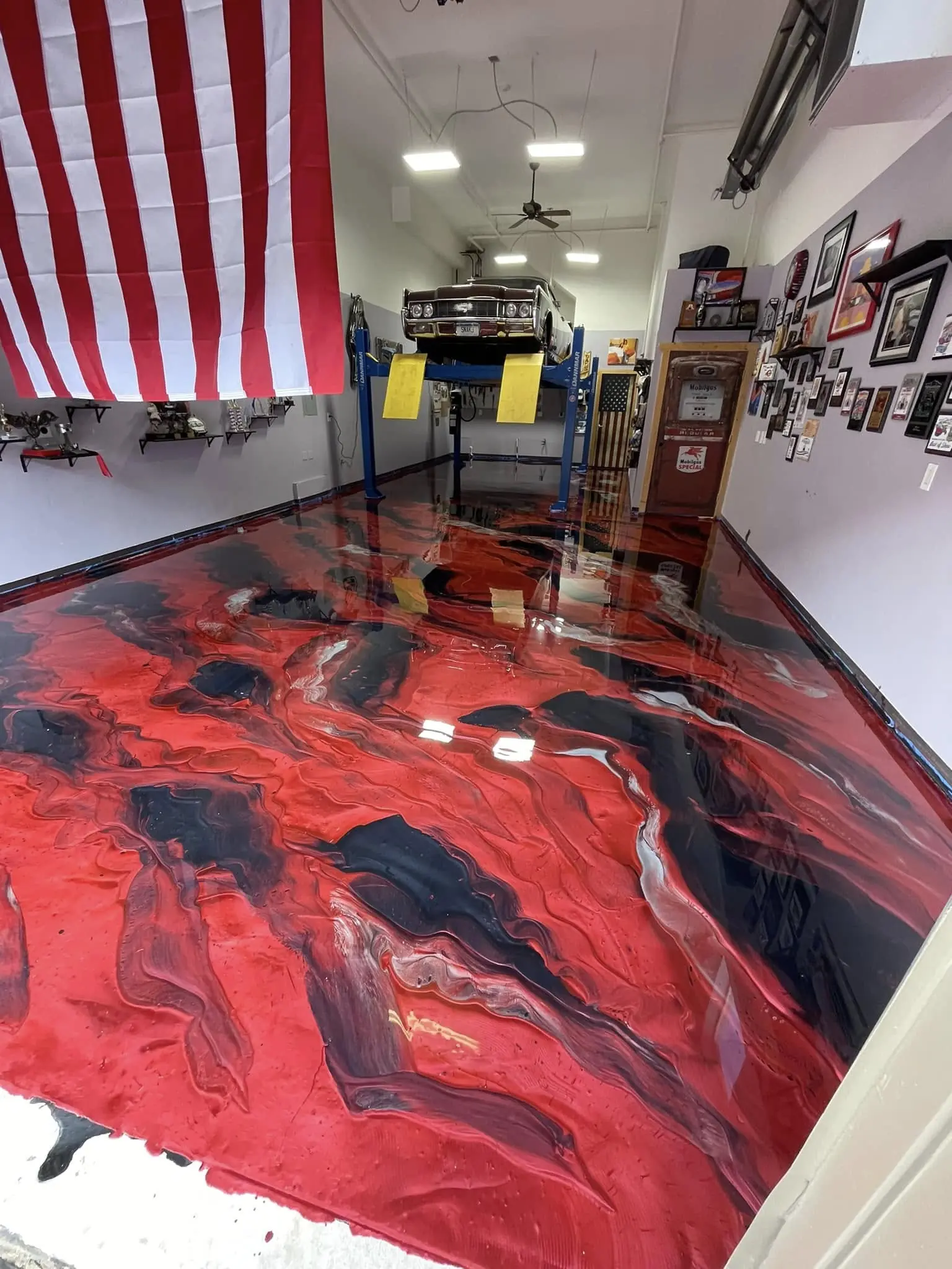 Industrial floor coating in Denver warehouse