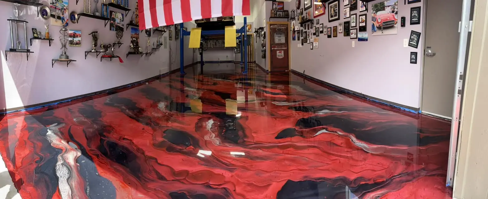 Residential epoxy flooring in Castle Rock home