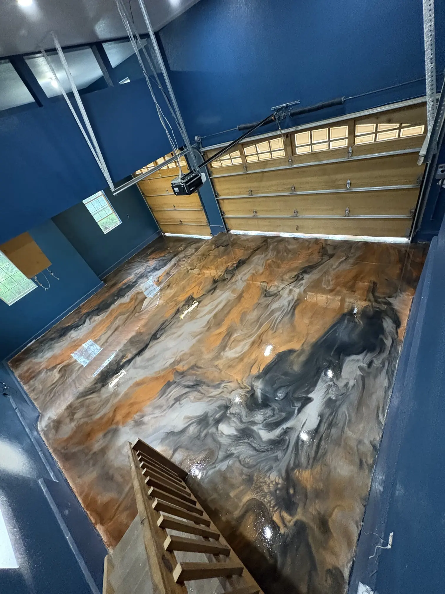 Professional garage floor coating in Denver home