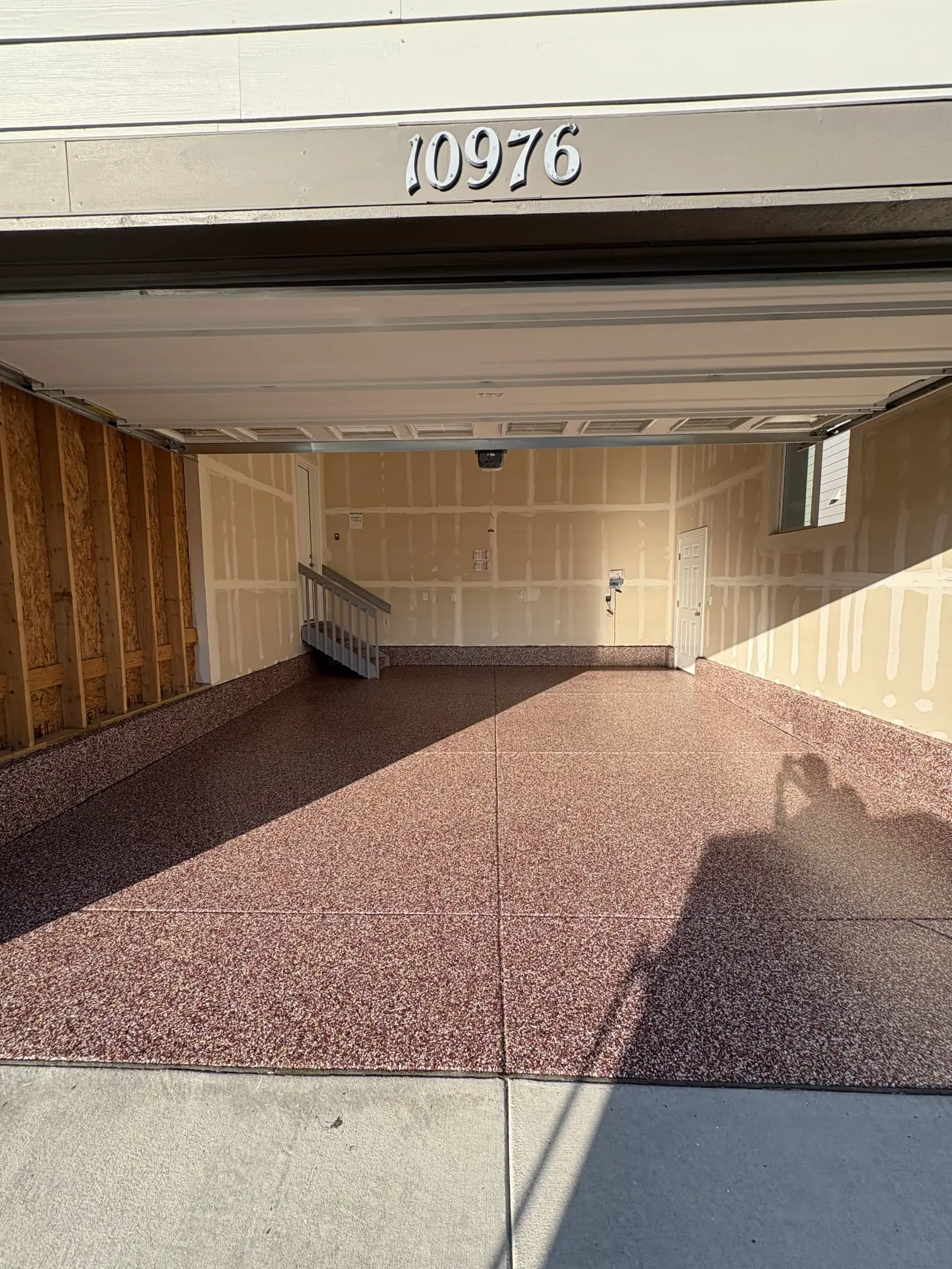 Basement epoxy flooring in Lakewood residence