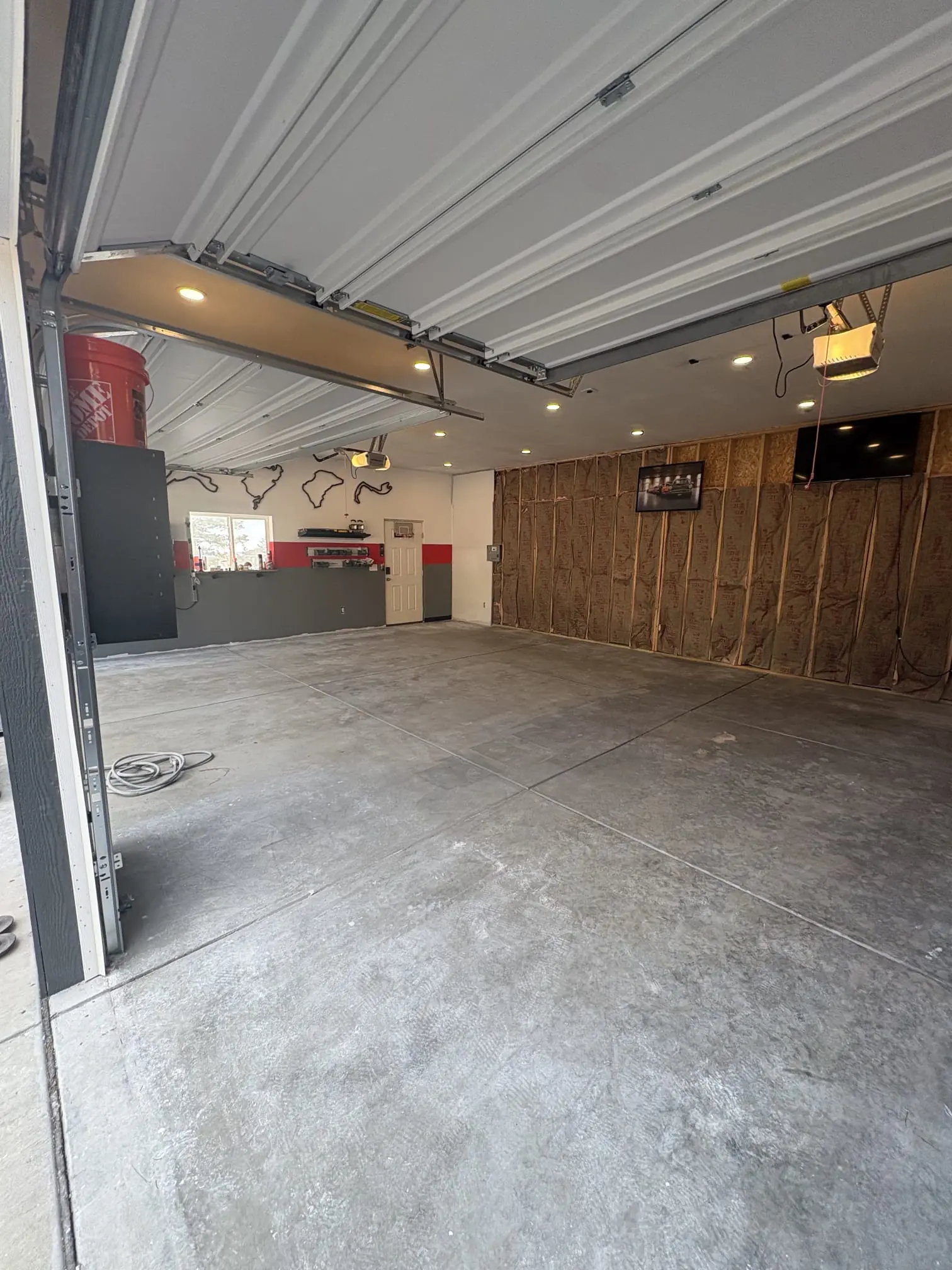 Close-up of anti-slip aggregate texture in epoxy floor coating